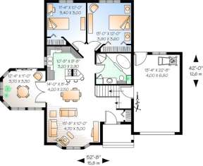 Floorplan 1 for House Plan #034-00342