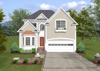 European House Plan #036-00060 Elevation Photo