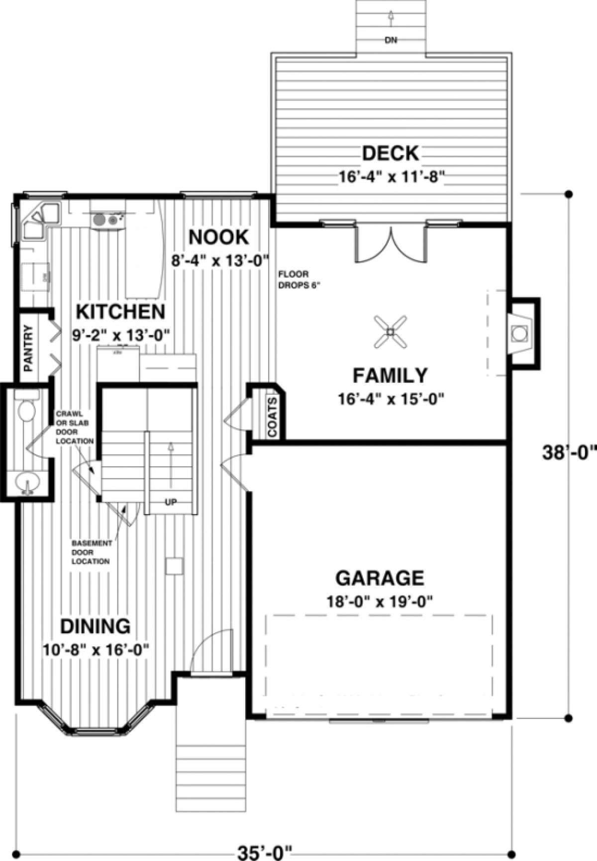 First Floor for House Plan #036-00060
