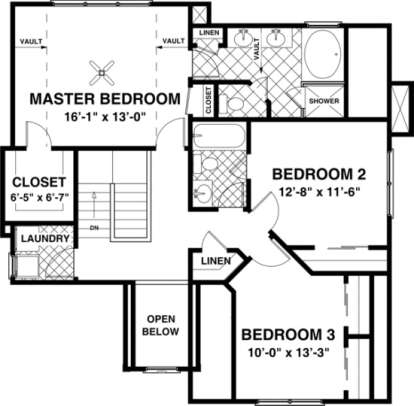 Second Floor for House Plan #036-00060