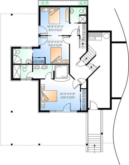 Floorplan 1 for House Plan #034-00351