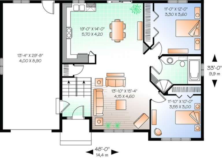 House Plan House Plan #10296 Drawing 1