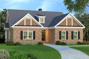 Ranch House Plan #009-00086 Elevation Photo