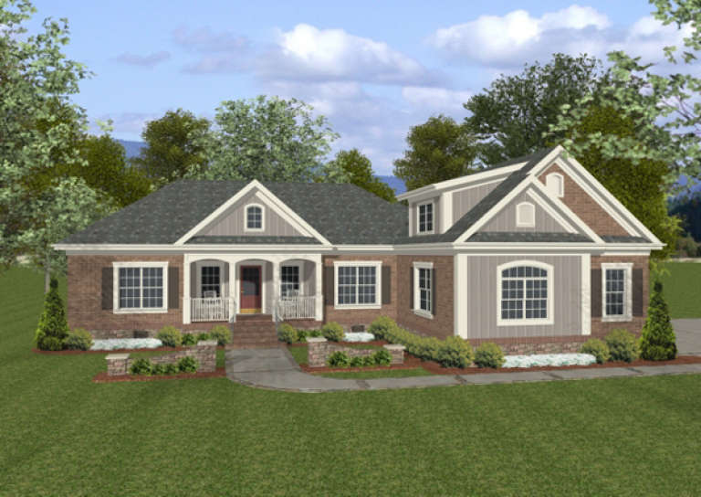 Traditional House Plan #036-00061 Elevation Photo