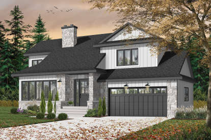 3 Bed, 1 Bath, 1569 Square Foot House Plan - #034-00369