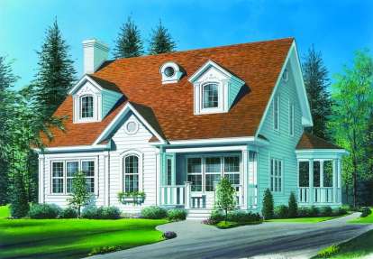 Country House Plan #034-00370 Elevation Photo