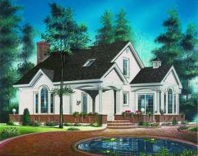 Country House Plan #034-00373 Elevation Photo