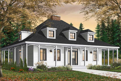Country House Plan #034-00379 Elevation Photo