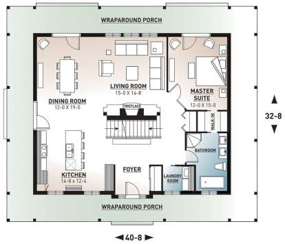 Main Floor for House Plan #034-00379