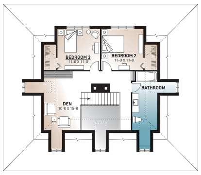 Second Floor for House Plan #034-00379