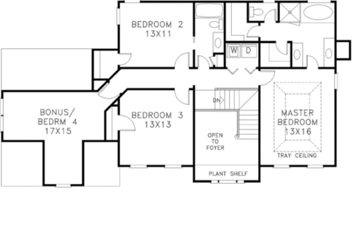 Second Floor for House Plan #036-00063