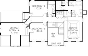 Second Floor for House Plan #036-00063