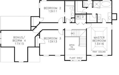 Second Floor for House Plan #036-00063