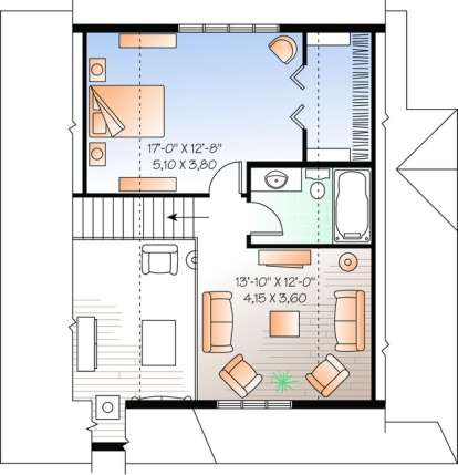 Floorplan 2 for House Plan #034-00384