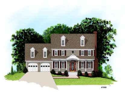 4 Bed, 2 Bath, 1998 Square Foot House Plan - #036-00064