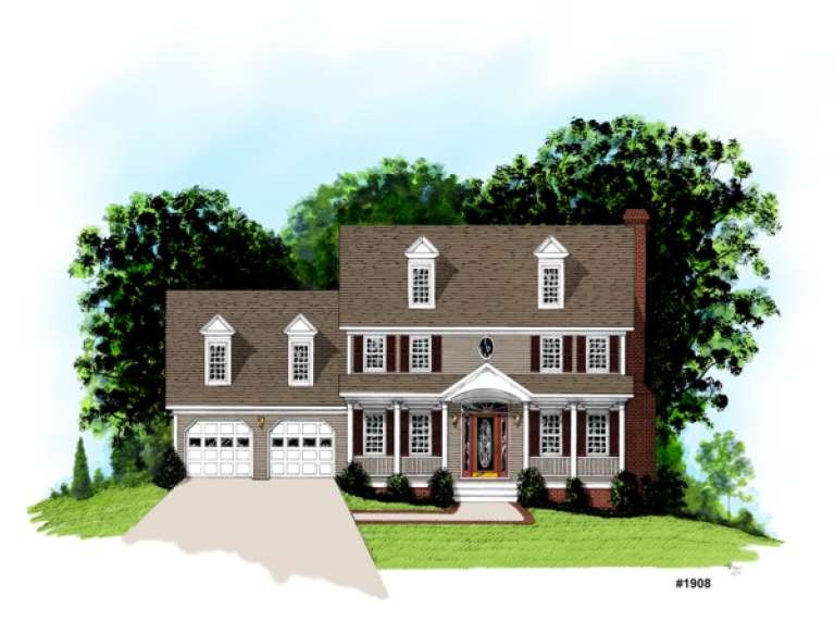 Traditional House Plan #036-00064 Elevation Photo