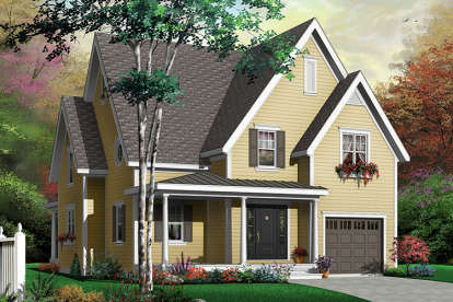 3 Bed, 1 Bath, 1875 Square Foot House Plan - #034-00392