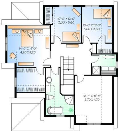 Floorplan 2 for House Plan #034-00392