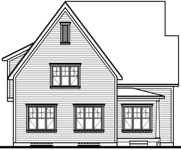 Narrow Lot House Plan #034-00393 Elevation Photo