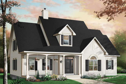 Country House Plan #034-00395 Elevation Photo