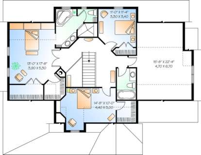 Floorplan 2 for House Plan #034-00395