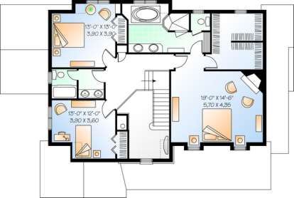 Floorplan 2 for House Plan #034-00396