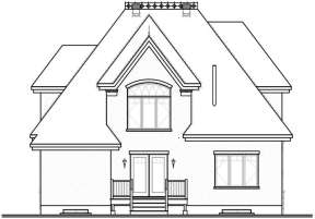 Narrow Lot House Plan #034-00397 Elevation Photo
