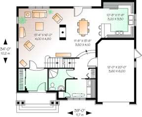 Floorplan 1 for House Plan #034-00397