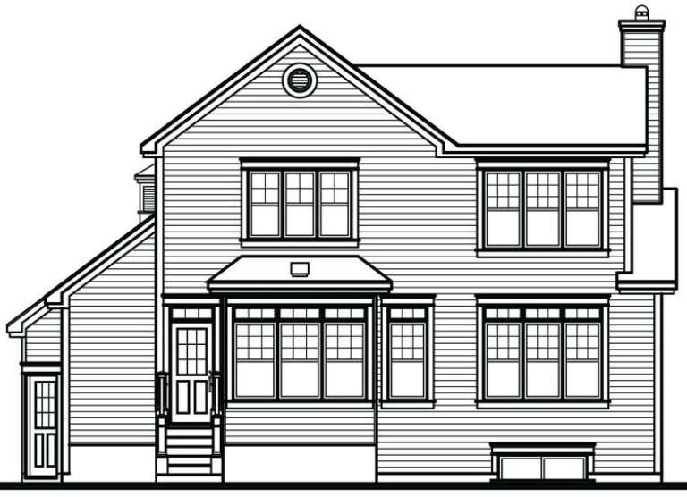 Traditional House Plan #034-00399 Elevation Photo