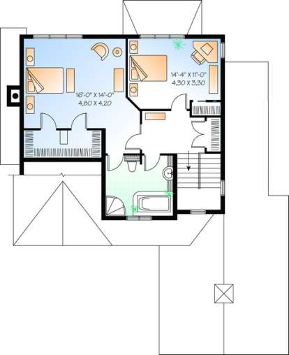 Floorplan 2 for House Plan #034-00399