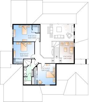 Floorplan 2 for House Plan #034-00402