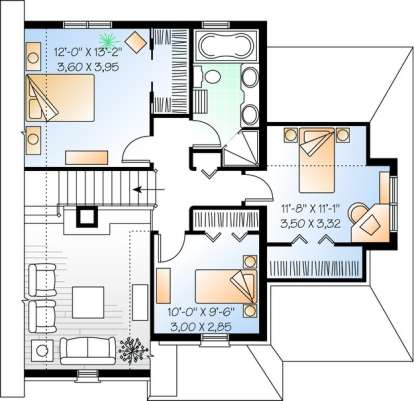 Floorplan 2 for House Plan #034-00403