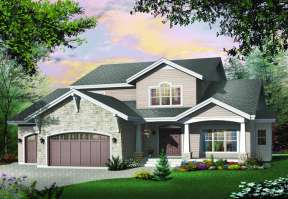 Craftsman House Plan #034-00407 Elevation Photo