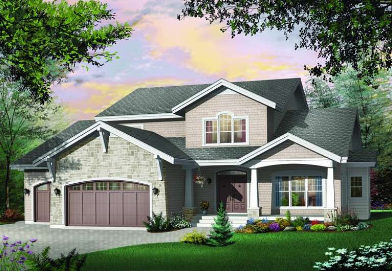 Craftsman House Plan #034-00407 Elevation Photo