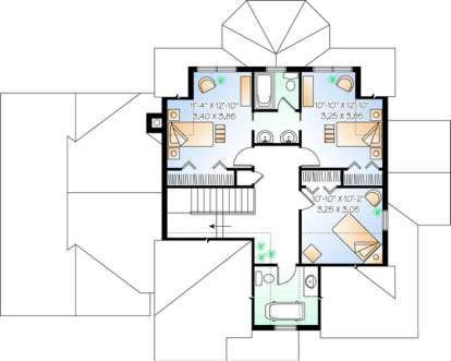 Floorplan 2 for House Plan #034-00408