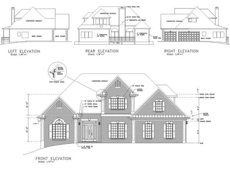 Traditional House Plan #036-00066 Elevation Photo