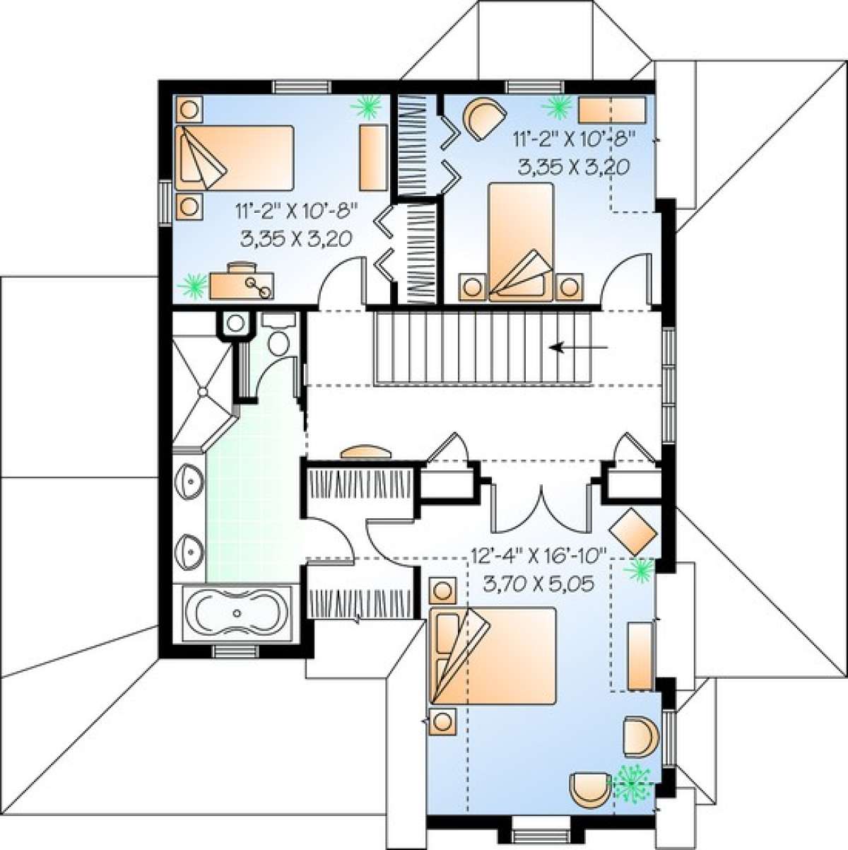 Floorplan 2 for House Plan #034-00410