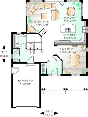 Main Floor for House Plan #034-00411