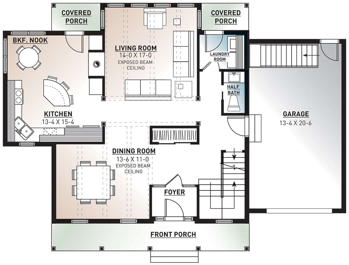 Main Floor for House Plan #034-00414