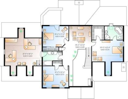Floorplan 2 for House Plan #034-00415