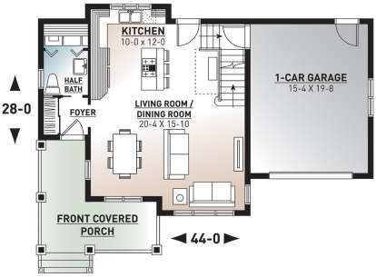 Main Floor for House Plan #034-00418