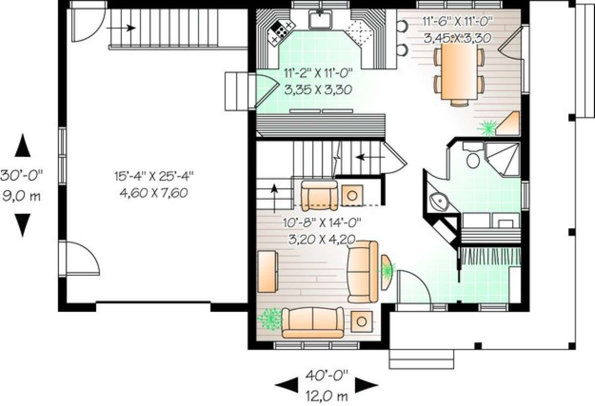 Main Floor for House Plan #034-00419
