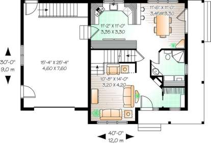 Main Floor for House Plan #034-00419