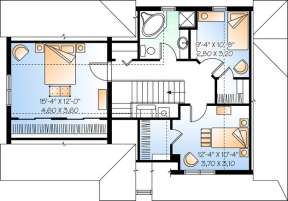 Second Floor for House Plan #034-00419