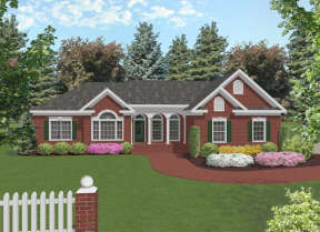 Ranch House Plan #036-00067 Elevation Photo