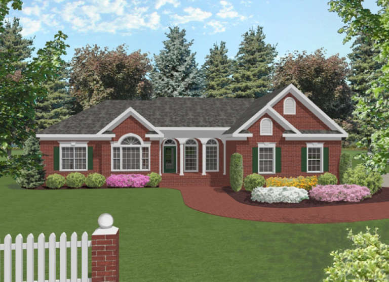Ranch House Plan #036-00067 Elevation Photo