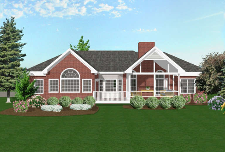 Ranch House Plan #036-00067 Elevation Photo