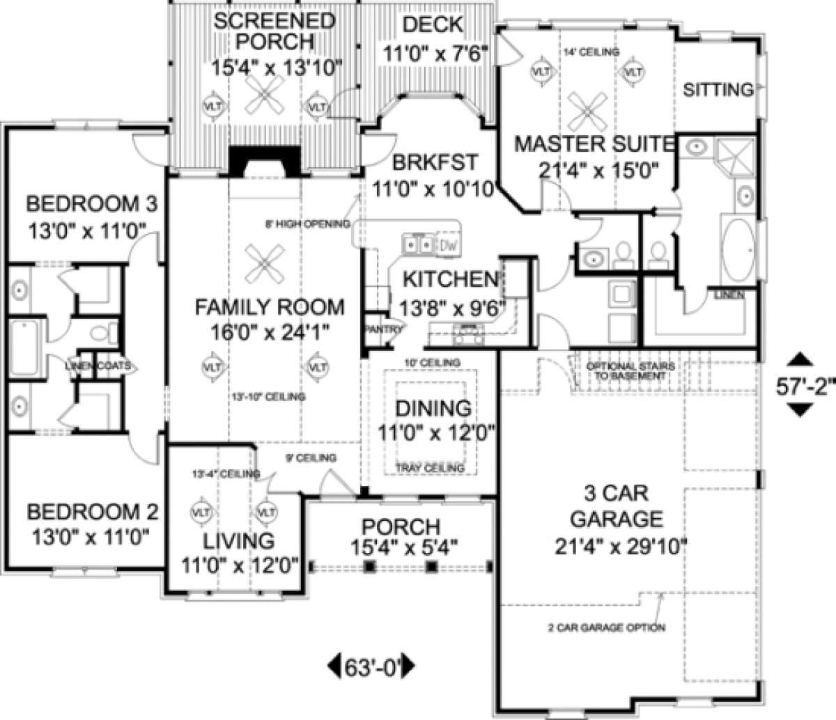 Floorplan for House Plan #036-00067