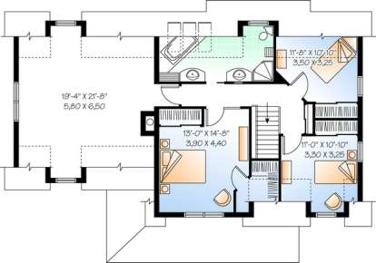 Second Floor for House Plan #034-00420