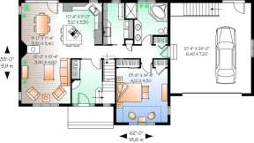 Floorplan 1 for House Plan #034-00424